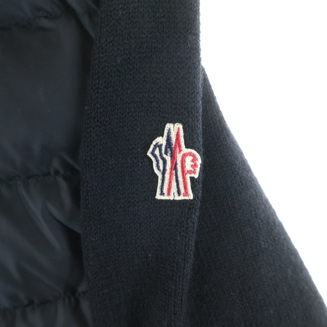 Moncler 21aw Emblem Logo Knit Switched Zip Up Down Jacket Black Used dd63d7c0057 thumbnail 5