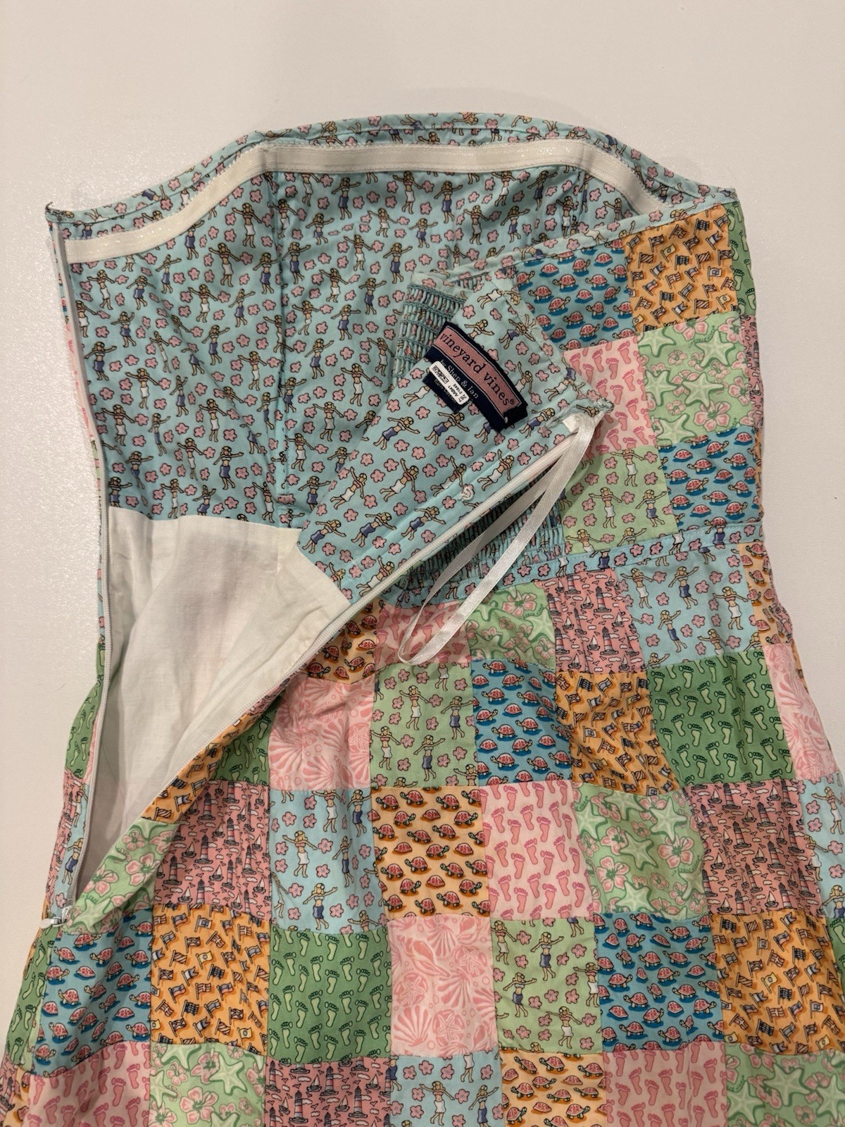 Vineyard Vines Seaside Patchwork Strapless Dress … - image 7