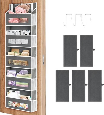 Storage rack with 10 side mesh pockets, 48 lb weight capacity.