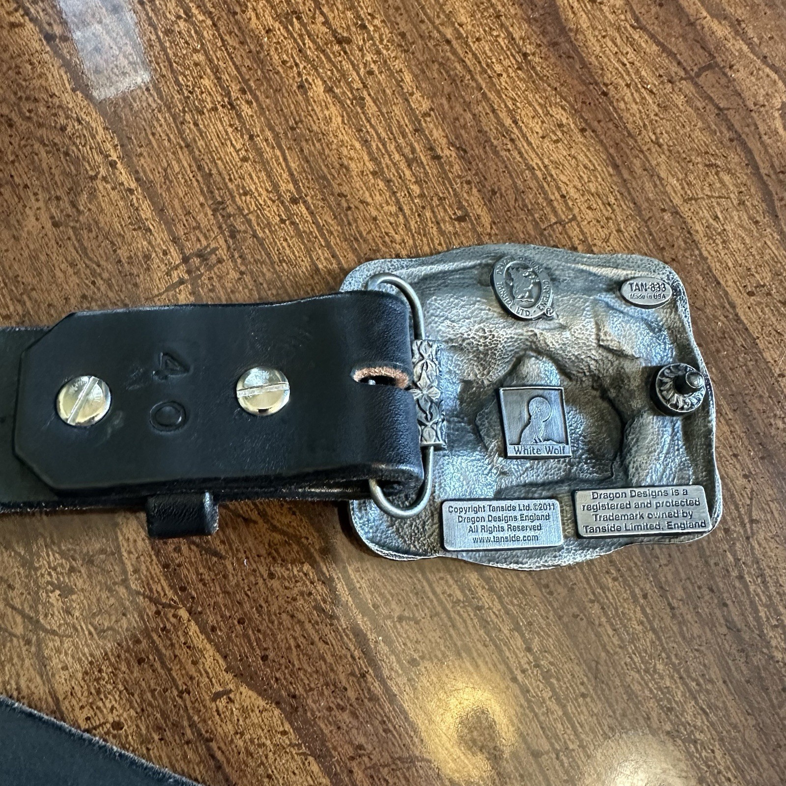 Carters Boots Repair Leather Belt Wolf Western Buckle - Made in USA - Men's 40