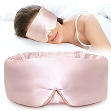 Silk Sleep Mask for Side Sleeper, Eye Mask Sleeping for Women Men 100 22 Mom...