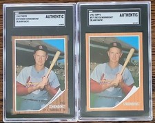 1962 Topps Red Schoendienst SP HI #575  Pair Unique Mint Errors Blank+ SGC 