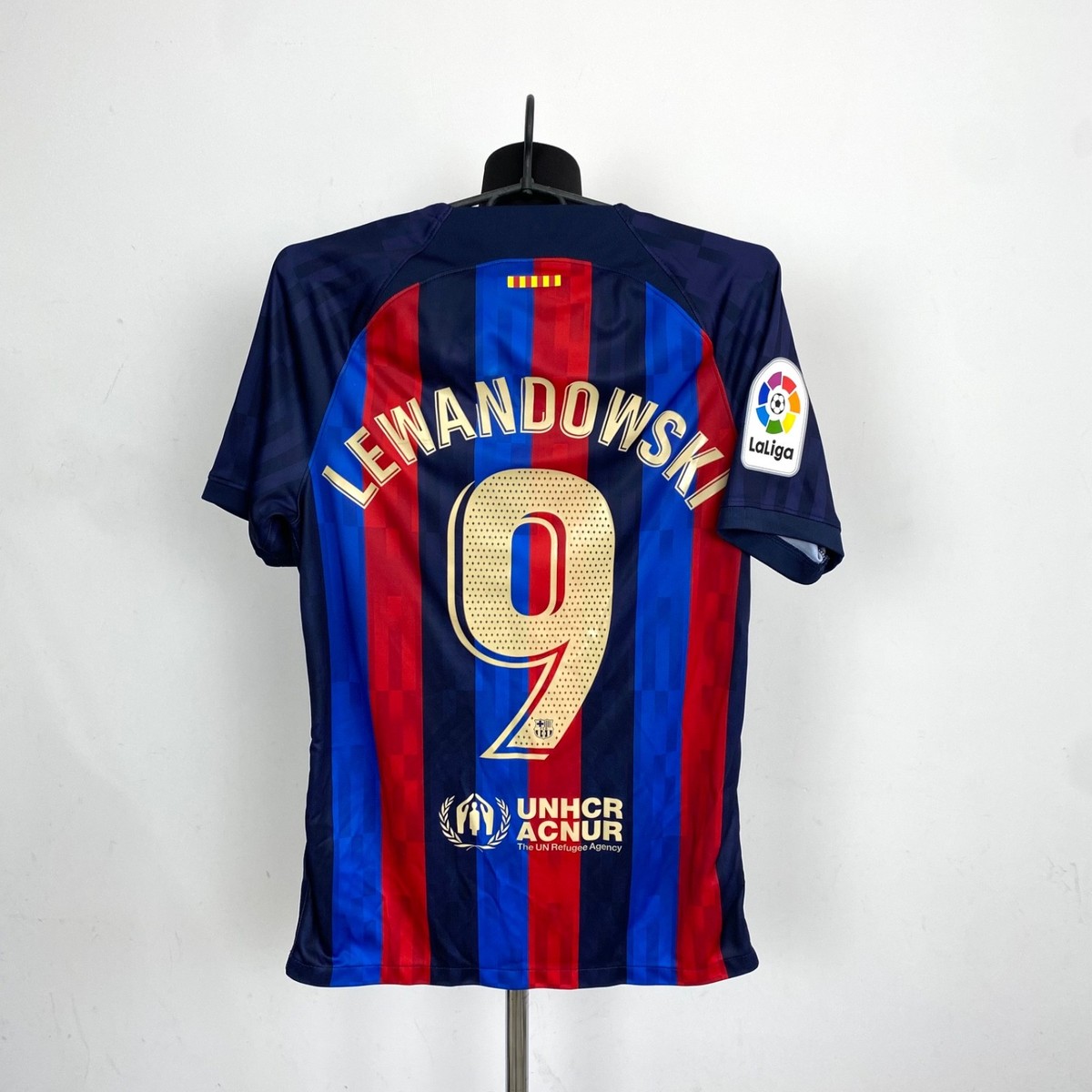 Nike FC Barcelona #9 Lewandowski Home Jersey 2022/23 LaLiga