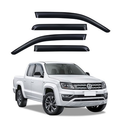  Rauch Schwarz für VW Amarok 2009-2022 Doppelkabine Windabweiser Regenabweiser