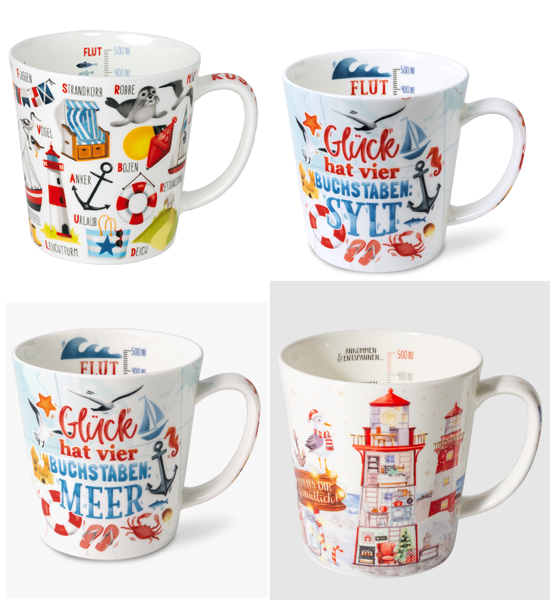 Kaffeebecher "Insel Rügen" - Porzellantasse Mit Ostsee-Motiv (400 Ml, Spülmaschinen- & Mikrowellengeeignet)