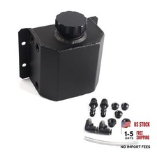 Universal 1L Black Coolant Overflow Tank - Aluminum Radiator Black 1L