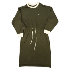 JW Anderson Dress Womens MEDIUM Green Uniqlo Fleece Drawstring Sweatshirt Size M