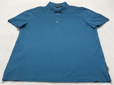 Boss Hugo Boss Regular Fit Mercerized Blue Short Sleeve Polo Shirt Size XL