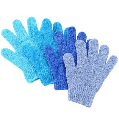 Slick Exfoliating Gloves 4 Pcs Skin Exfoliator For Body Bath / Scrub Gloves Show
