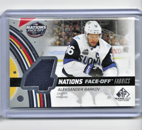 2025-26 Upper Deck SP Game Used Aleksander Barkov 4 Nations FaceOff Jersey 4N-AB