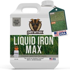 PetraTools Liquid Iron For Lawns - Chelated Iron, Liquid Iron for Plants, Pck 2