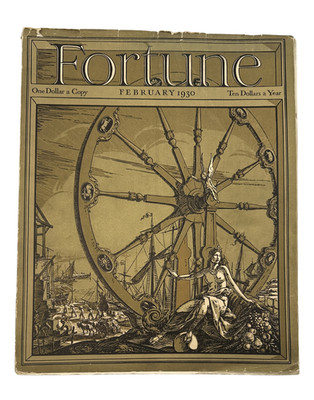 Fortune Magazine February 1930 Ferris Wheel Harbor Premier #1 First Issue