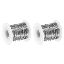 Copper Jewelry Wire 18 Gauge, 2 Rolls 20m/65.6ft for Craft, Silver