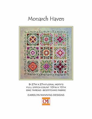 CM Designs Cross Stitch Chart - Monarch Haven