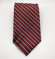 JOS. A. BANK STRIPED MULTICOLOR Men's Necktie Tie 100% Silk Made in USA Jacquard