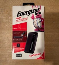 Energizer - MAX 5,000mAh 15W USB-C 3-Port Universal Portable Battery Charger/Pow