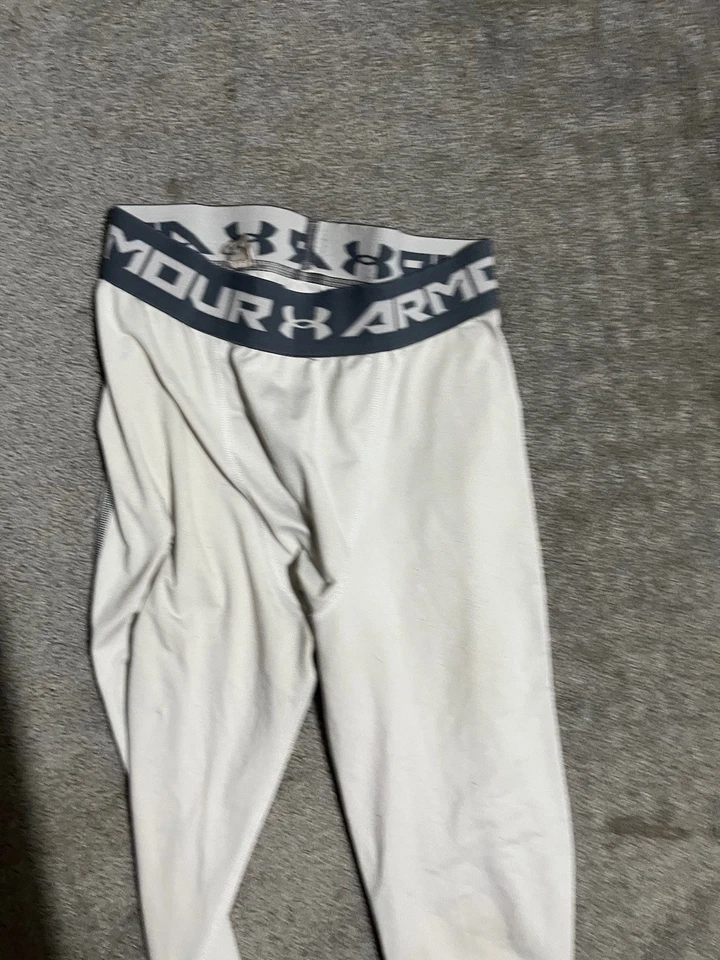 Under Armour HeatGear Compression Leggings White Men's Size Medium - Image 2 of 4