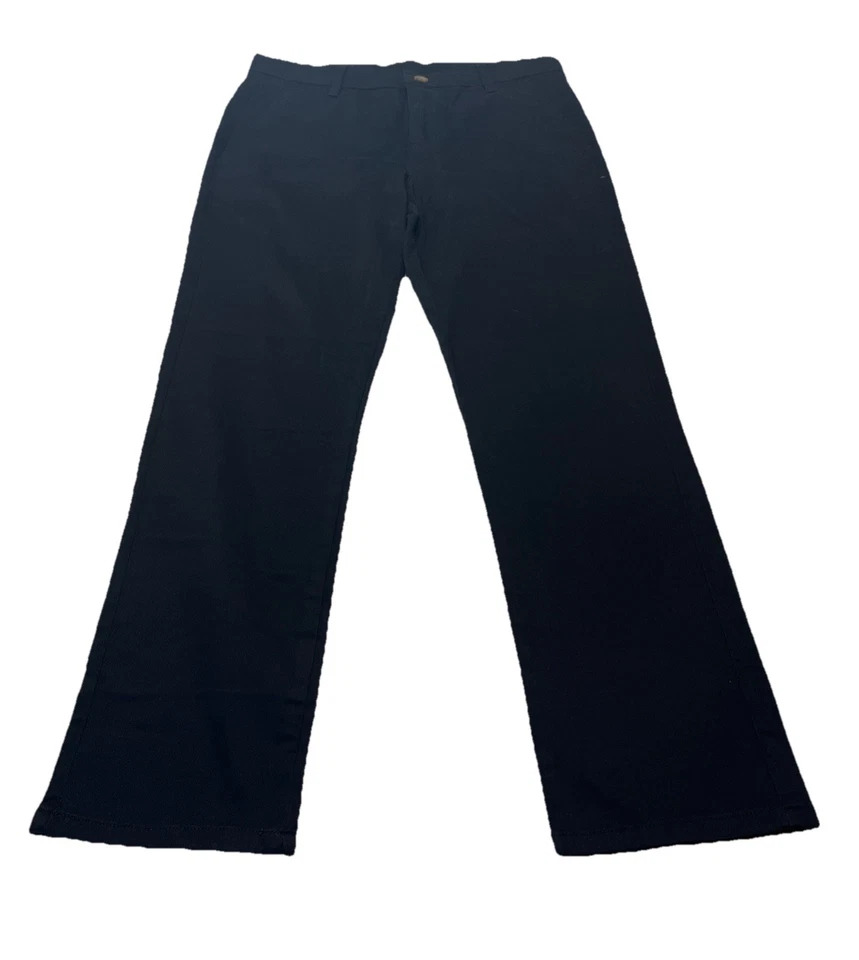 Pantalones negros IZOD para pantalones de mezclilla escolares niñas/niños talla 14 escuela pierna ancha recta Foto 3 de 4
