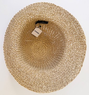 NWT CHANEL COCO BEACH CC NATURAL WOVEN BEIGE PAPER RAFFIA  display picture 1