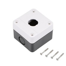 Push Button Switch Control Station Box 22mm 1 Button Hole White and Black