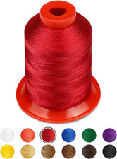 Extra Strong Upholstery Thread,Red 1000 Meters Bonded Nylon Thread for Denim ...