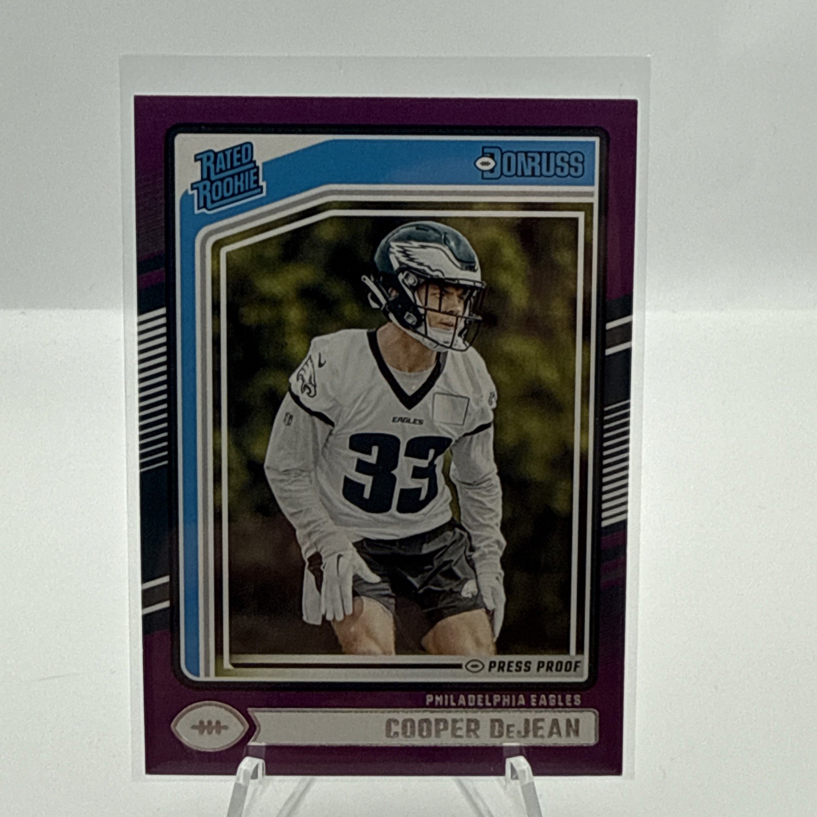 2024 Panini Donruss - Rated Rookie Cooper DeJean #305 Purple Press Proof (RC)