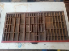 Vintage Letter Press Hamilton Tray Printer Drawer Wood Shadowbox Display Shelf 
