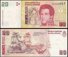 ARGENTINA 20 Pesos 2018 Suffix F Uncirculated