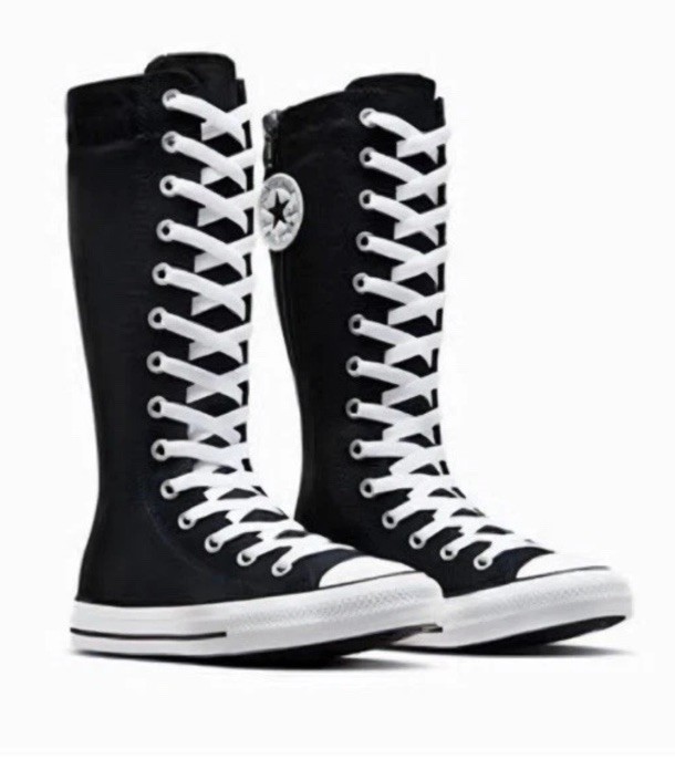 Converse Chuck Taylor XX Hi Knee High Black Boots Youth 2  display picture 1