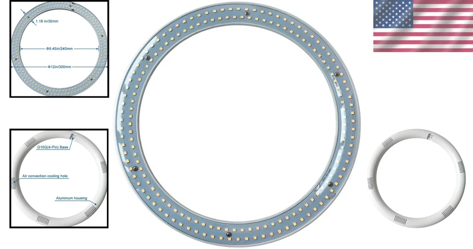 22W LED Circular Light Bulb - T9 12 Inch 2700LM Soft White - Image 2 of 4