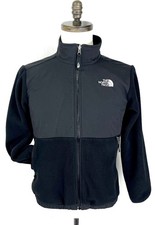 GUC The North Face Boys Denali Fleece Jacket Black Full Zip Size L 14/16