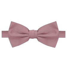 Men's Pretied Banded Adjustable Solid Color Bowtie Dusty Rose