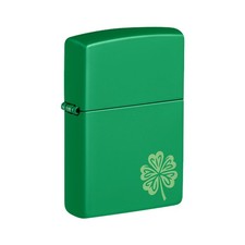 Zippo Benzin-Feuerzeug Grass Green Lucky Clover 60007544 - unbefüllt