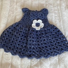 Handmade Crochet Baby Dress Newborn Cotton