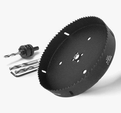 8 Inch Hole Saw with 1/2'' Hex Shank Quick Change Arbor, Bi-Metal Hole Saw Heavy