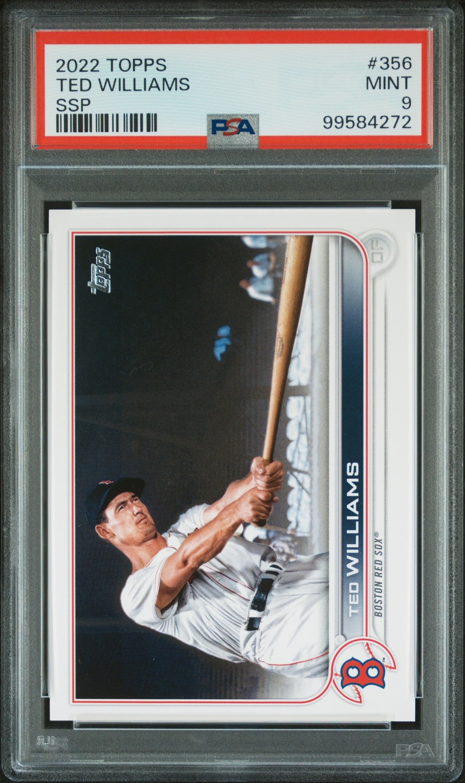2022 TOPPS SERIES 2-SSP #356 TED WILLIAMS PSA 9