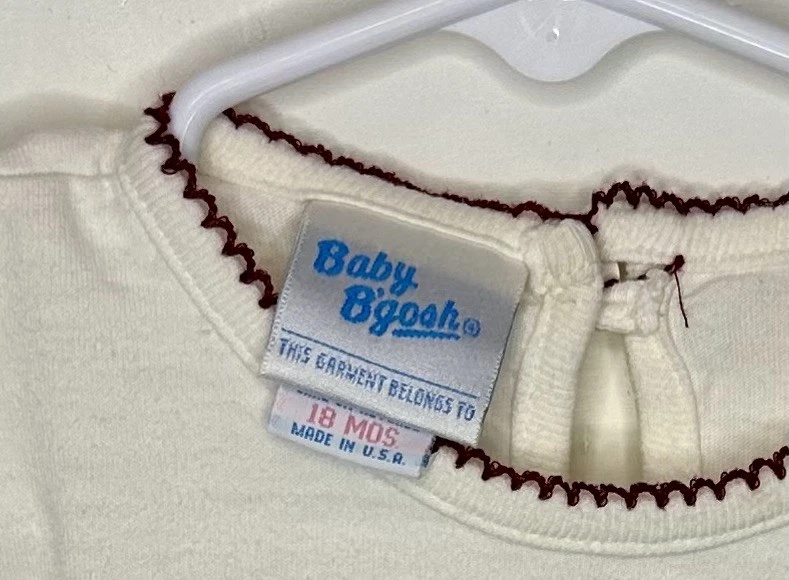 Винтажная осенняя рубашка с длинным рукавом Baby Bgosh для девочки 18 месяцев цветочный узор осень стихотворение - Изображение 3 из 4