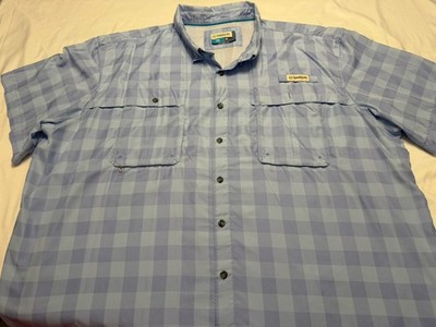 Chemise De Pêche Magellan – Manches Courtes – Bleu – Taille 4XL – Respirante