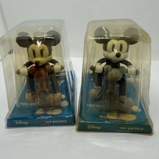 Vintage Disney Mickey  Minnie Wind-Up Bicycle Toys NEW RARE