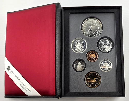 1996 Canada Silver Dollar Proof Set - McIntosh Apple