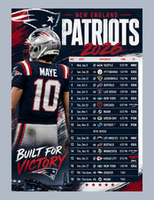 New England Patriots Magnet Schedule 2026-2027 (5 x 7 inches) High Defin...