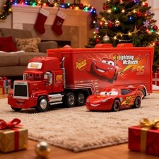 Disney Pixar Cars Lightning McQueen & Uncle Mike Truck Set Toy Gift Boys Xmas
