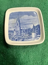 Figglo Porcelain Handtrykt Miniature Plate Dish Made In Norway Cathedral