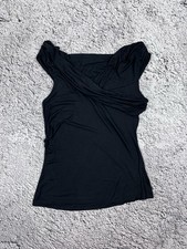Vintage Y2K Gothic Versus Versace Draped Cross Neck Top
