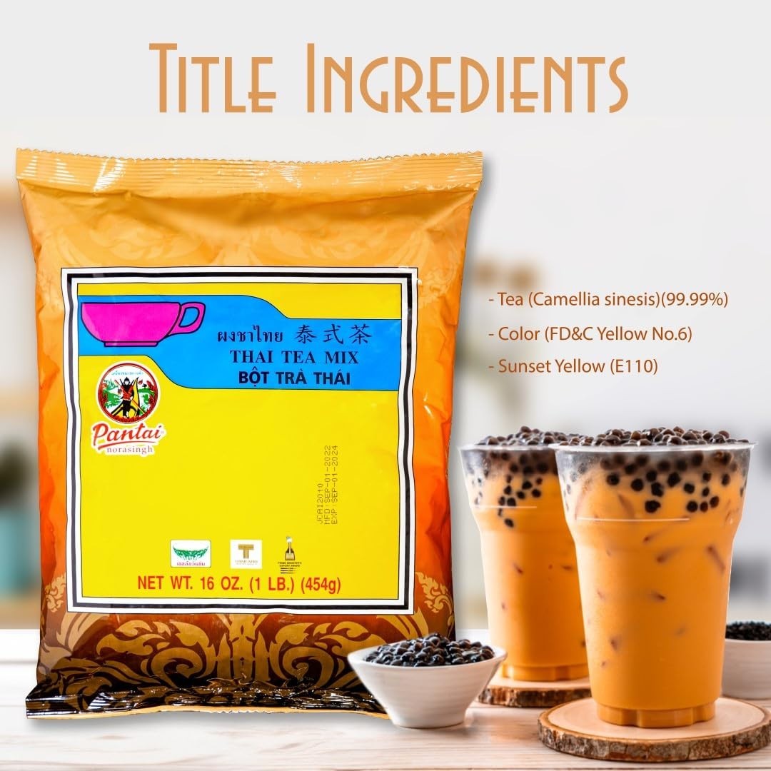 Pantai Thai Tea Leaves Mix Thai Iced Tea 16 oz ~02/01/2027