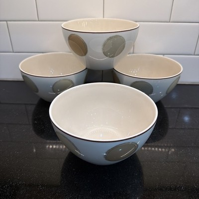 4 Noritake AMBIENCE MOCHA JAVA 6'' All Purpose Deep Soup Cereal Bowls Circle 7989