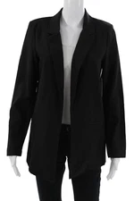 RD Style Womens Open Front Long Sleeve Lined Blazer Black Size XS