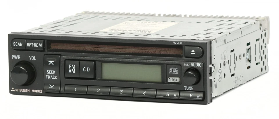 2002-2003 Mitsubishi Galant Receiver AM FM CD MR587248 Face ID W286 - Image 3 of 4