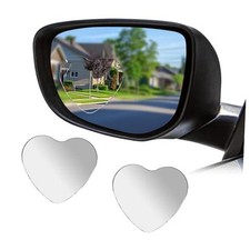 Shaped Car Blind Spot Mirror, Adjustable Frameless HD Convex Rearview Heart