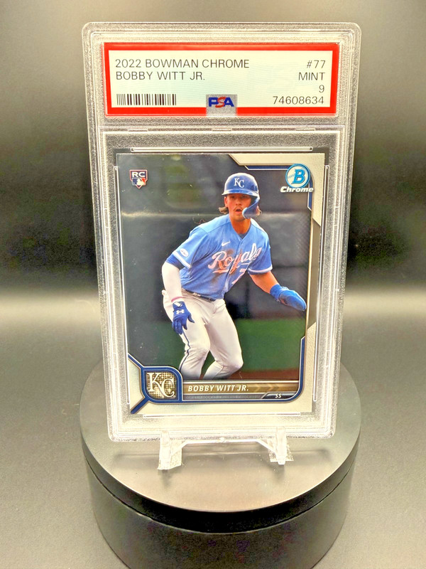 Bobby Witt Jr 2022 Bowman Chrome #77 Base RC PSA 9